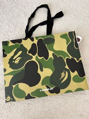 BAPE ape Camouflage Gift Shopping Bag - Green Camo